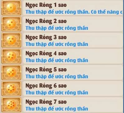 Bộ Ngọc Rồng 1s